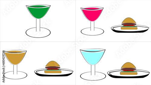 burger and drink icon