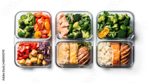 meal prep, png file of isolated cutout object with shadow on transparent background. photo