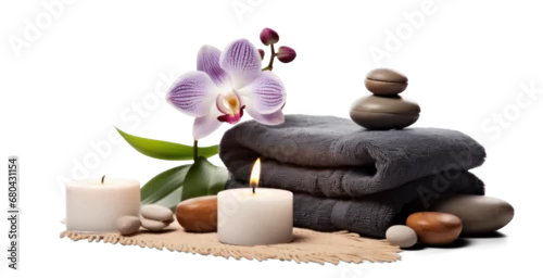 Panel kuchenny z motywem day spa set, png file of isolated cutout object with shadow on transparent background.
