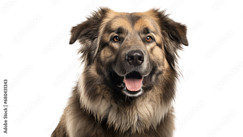 caucasian shepherd, png file of isolated cutout object with shadow on transparent background.