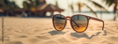 sunglasses on the beach photo