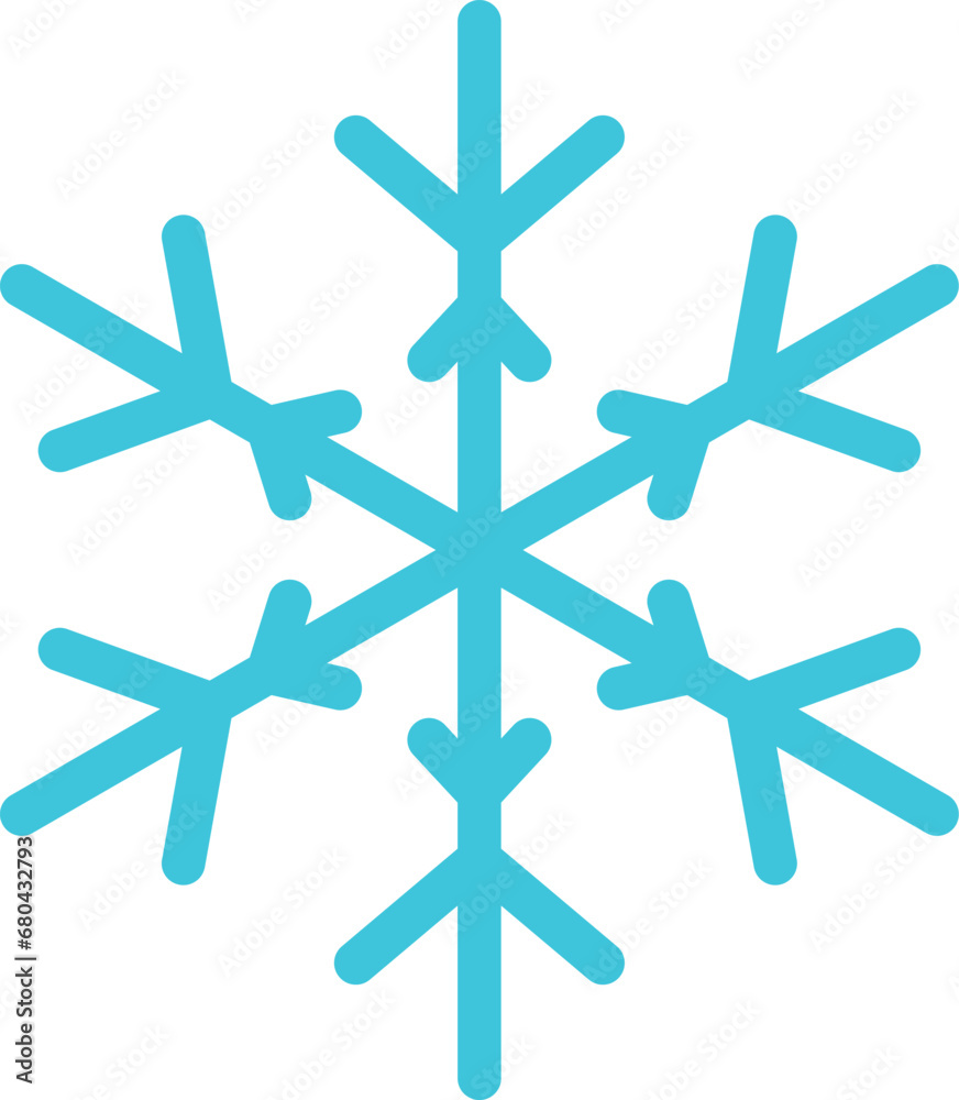 Snowflake snow freeze winter thin line outline icon. Snowflakes thin line icon. Snowflake Simple Vector illustration