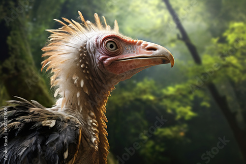 Image of vulture in the forest on a natural background. Birds., Wildlife Animals.