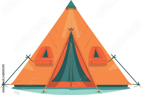 camping tent isolated on white.