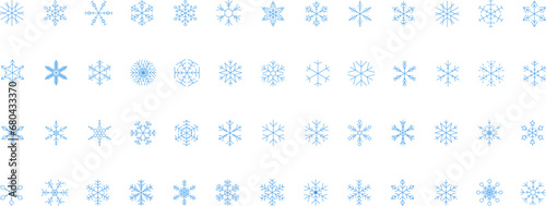 Snowflake snow freeze winter thin line outline icon. Snowflakes thin line icon set. Snowflake Simple Vector illustration