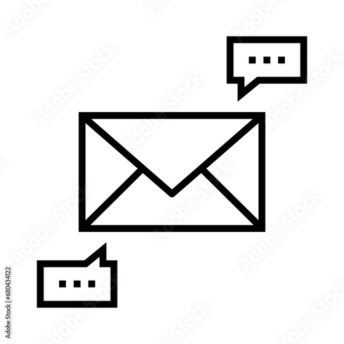 Email Communication Icon. Chat icon. 
