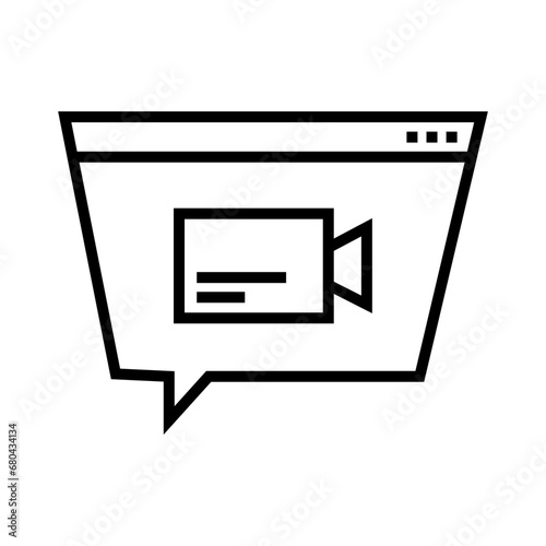 Video Call Icon. Video Chat Application icon