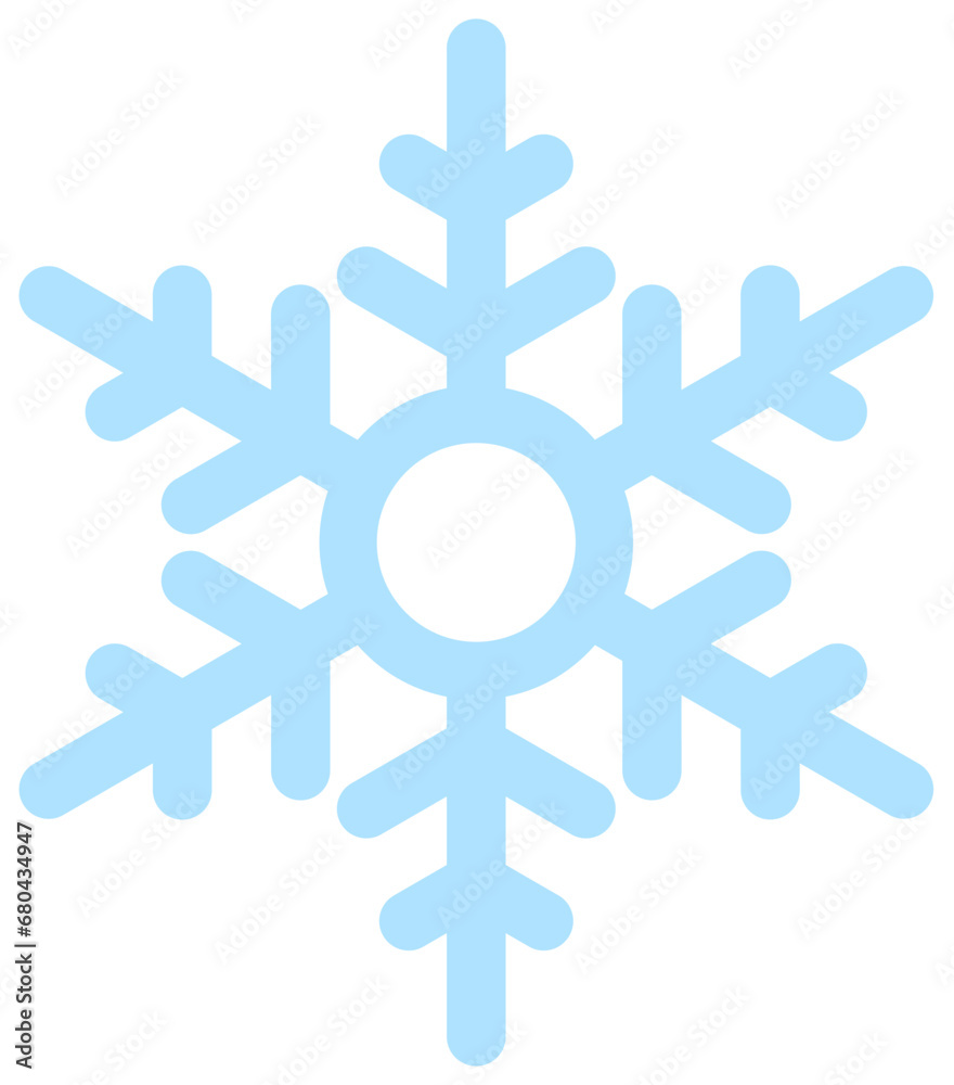 Cartoon of blue snowflake vector icon isolated on white background. Cartoon of blue snowflake vector icon isolated on white background.