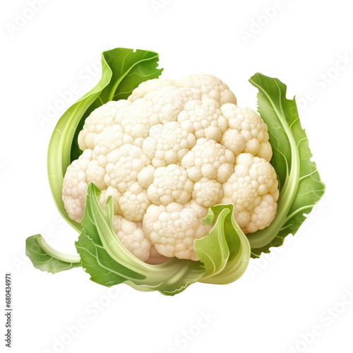 cauliflower on  transparent background