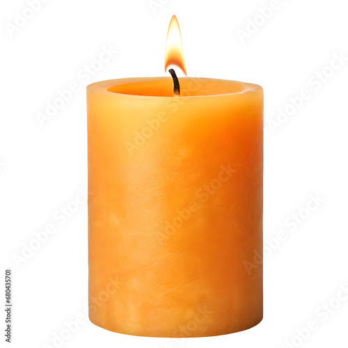 Decorative burning candle.