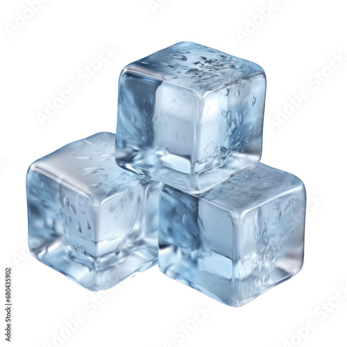 Ice Cubes on  transparent background