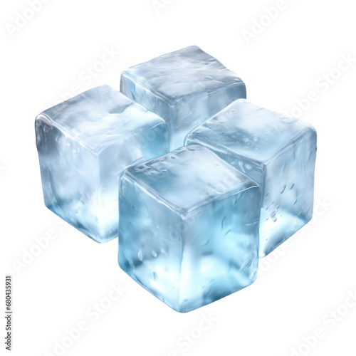 Ice Cubes on transparent background