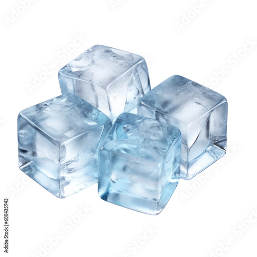 Ice Cubes on transparent background