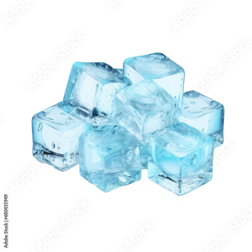 Ice Cubes on  transparent background