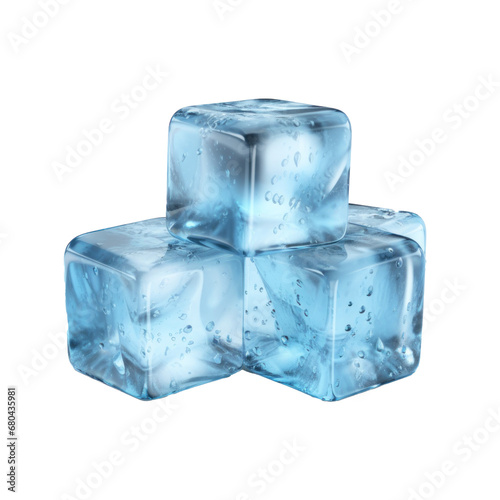 Ice Cubes on  transparent background