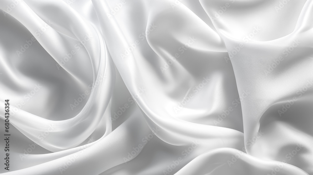 Fototapeta premium Close up of white fabric with very soft feel to it.