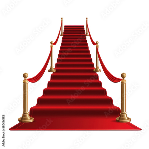 red carpet isolated on transparent background 