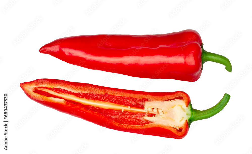 Sweet pepper isolated on a white background Sweet pepper isolated on a white background