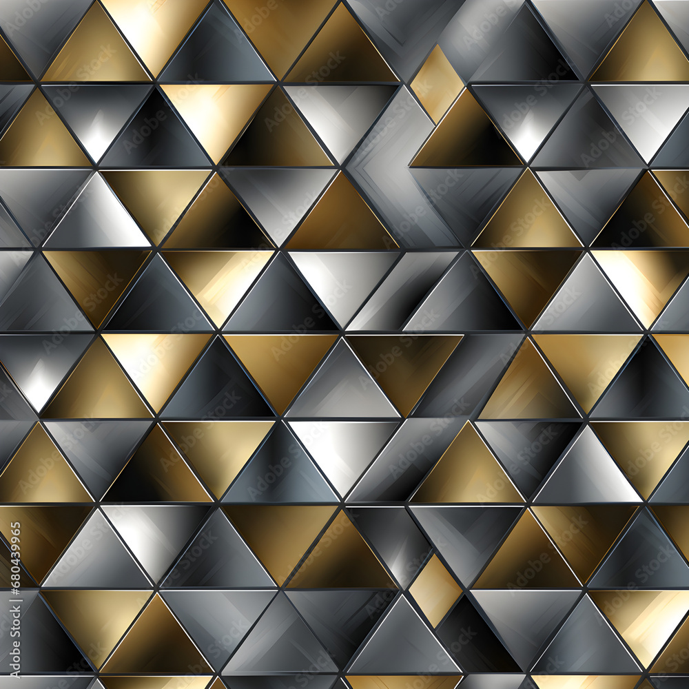 seamless pattern of interlocking triangles in a metal seamless pattern of interlocking triangles in a metal
