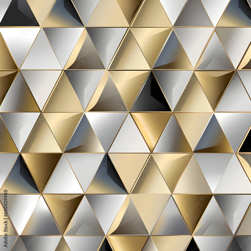 seamless pattern of interlocking triangles in a metal seamless pattern of interlocking triangles in a metal