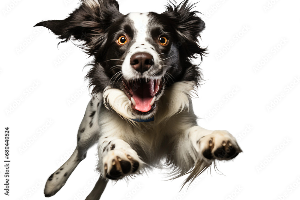 Dog Running Isolated on a Transparent Background
