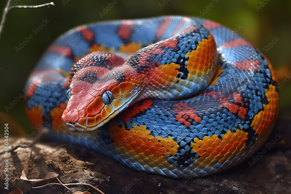 Obraz premium snake in the garden.