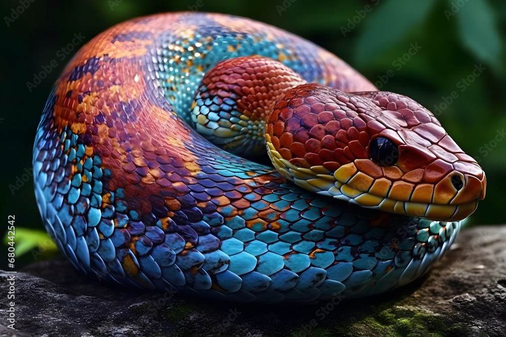 Fototapeta premium snake in the garden.