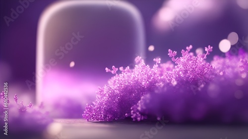 A beautiful product presentation of lilac bokeh surface  backdrop for a product presentation  detailed and crisp image. 