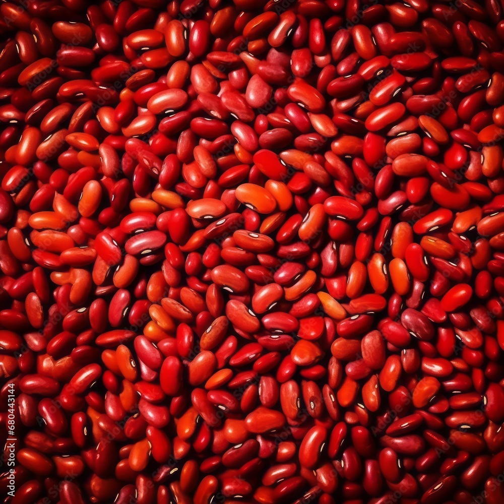 Adzuki Beans Close-Up. A Pile of Nutritious Red Beans