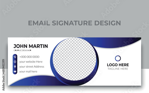  social media Email Signature cover design template with for creative marketing design 