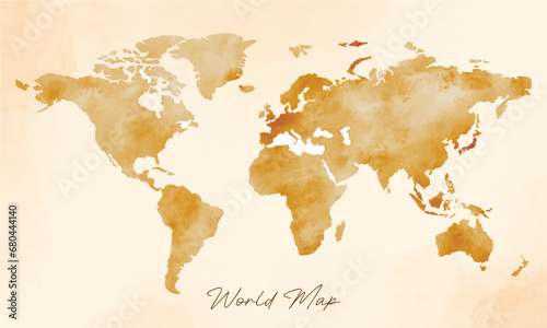 old vintage world map vector background