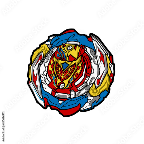 Collective image of a children's popular toy Beyblade. icon in a flat style. vector illustration isolated on white background