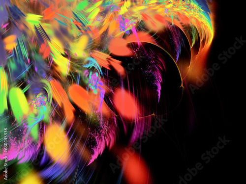 Wallpaper Mural abstract chaotic fractal background 3D rendering illustration Torontodigital.ca