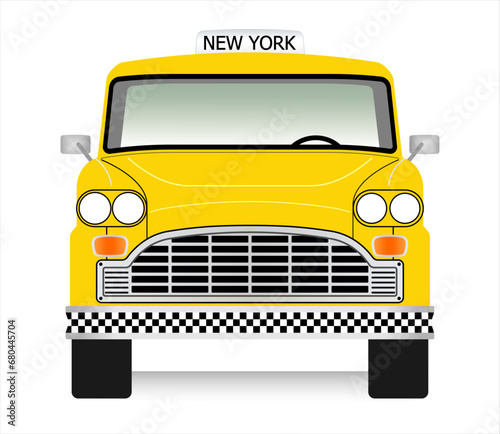 Old New York yellow cab 