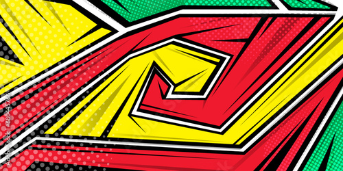 Racing Car sticker Stripes with horse supercar color codes. Abstract background wallpaper.