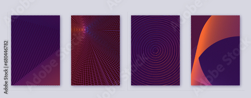 Art business card. Abstract lines modern brochure