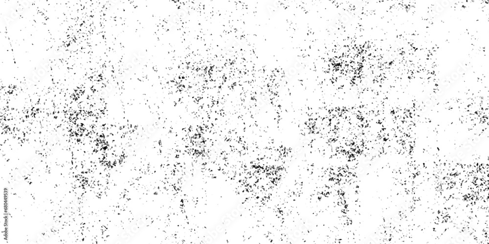 Overlay Distress Grainy Old cracked concrete wall Texture of wall Dark grunge noise granules Black grainy texture isolated on white background. Scratched Grunge Urban Background Texture Vector.
