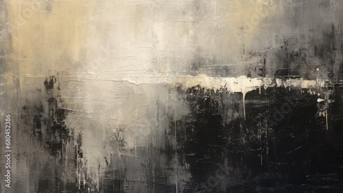 黒と白の抽象画_3　Generative AI