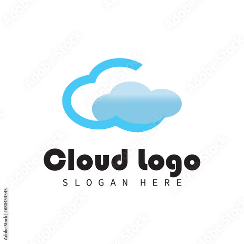 cloud logo vector symbol ilustrations and company bussines