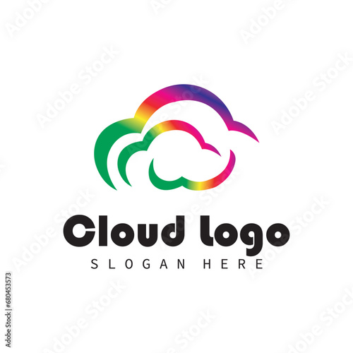 cloud logo vector symbol ilustrations and company bussines