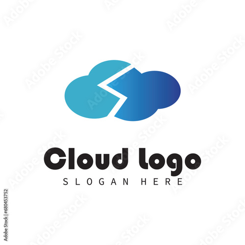 cloud logo vector symbol ilustrations and company bussines