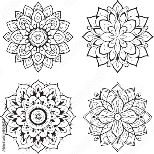 4 mandala da colorare 