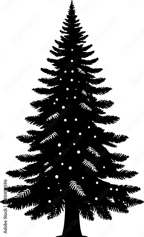 Obraz premium Christmas Tree Silhouette 13