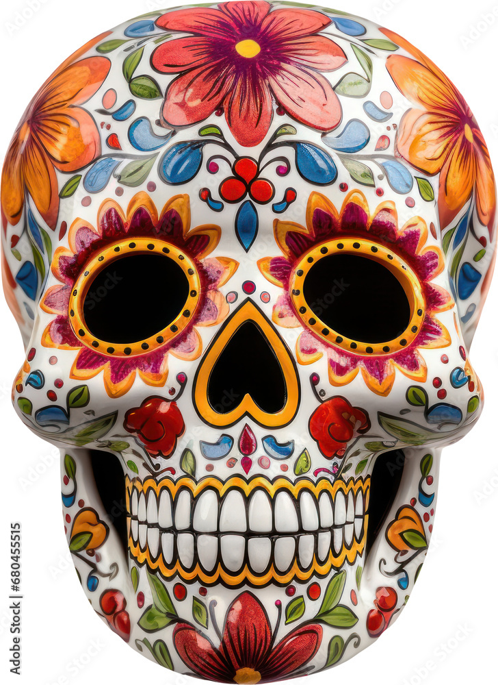 Mexican sugar skull transparent background PNG clipart Mexican sugar skull transparent background PNG clipart