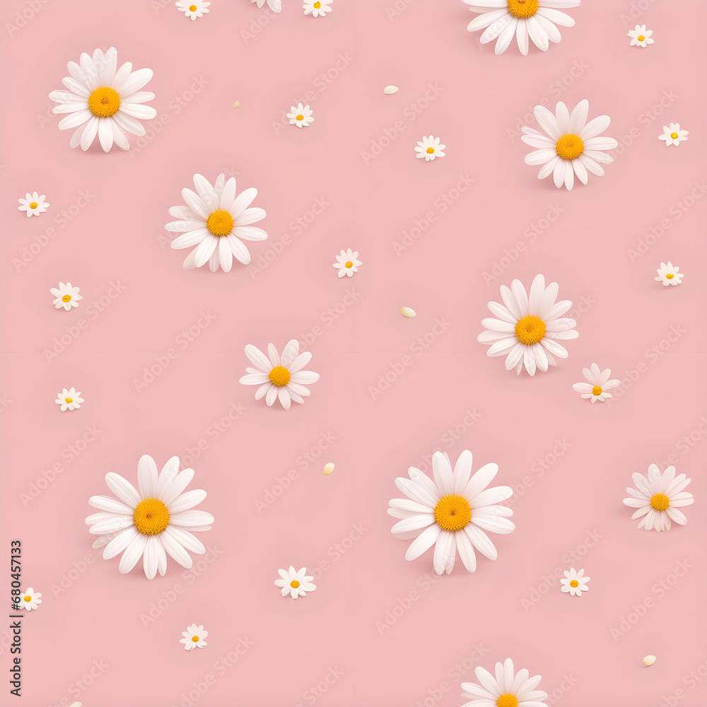 pattern with daisies and soft background pattern with daisies and soft background