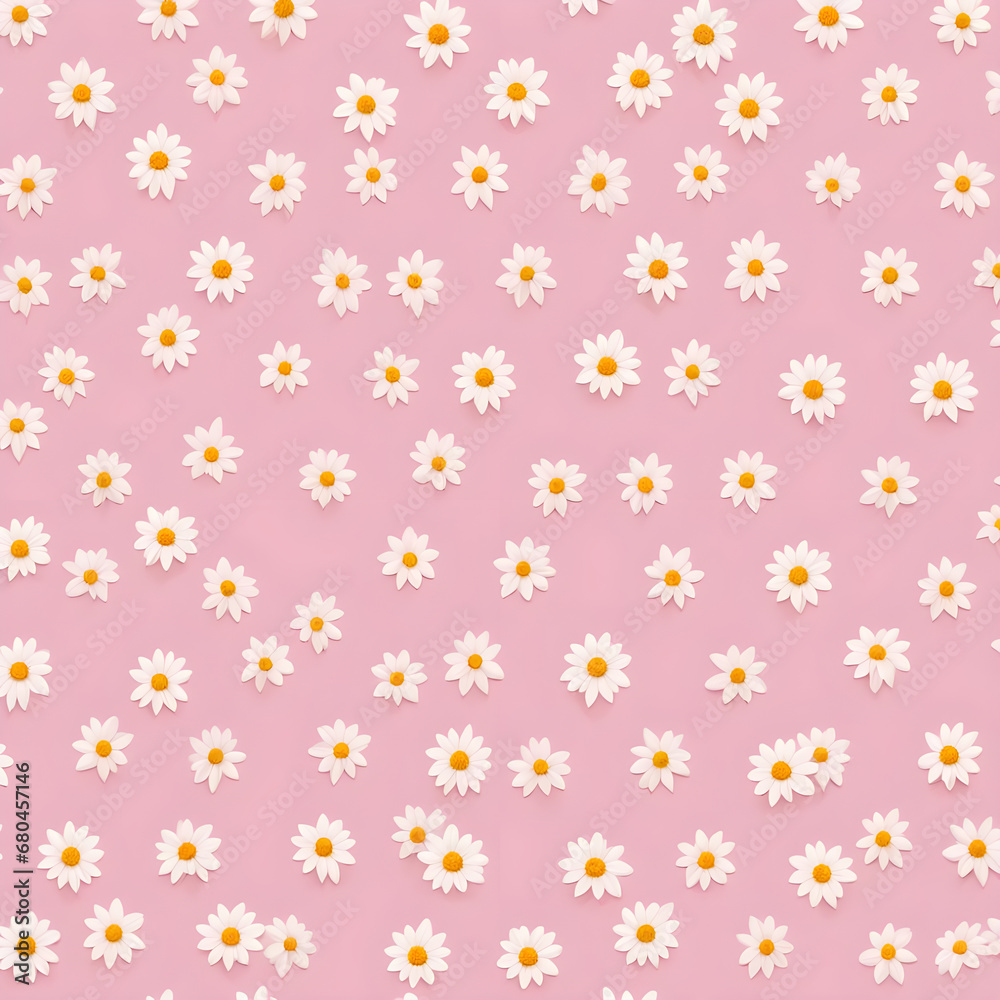 seamless patterns of mini daisy flowers