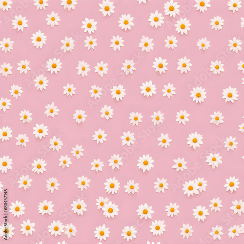 seamless patterns of mini daisy flowers