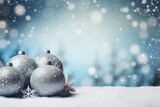 Winterthemed Background With Christmas Decorations