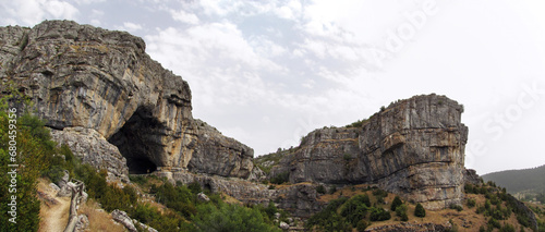 Panoramic view of the cave located in La Vega del Codorno, Cuenca