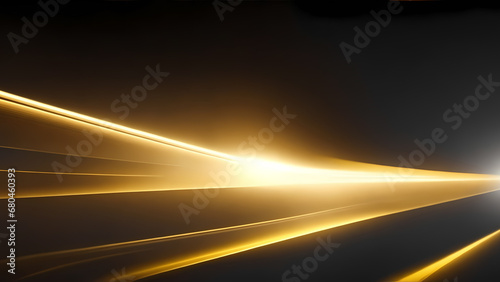 high speed yellow beam ray of future technology transmission concept photo